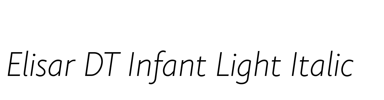Elisar DT Infant Light Italic